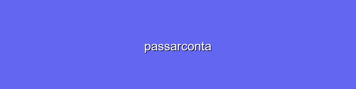 Capa do passarconta
